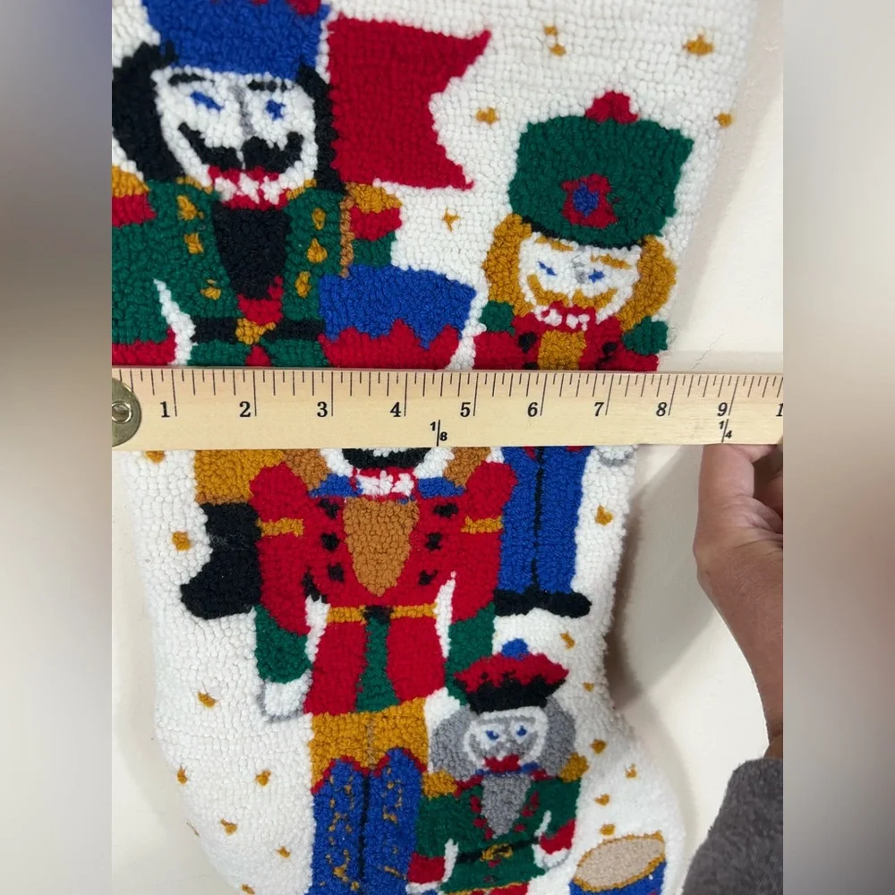 Nutcracker Stocking Christmas Needlepoint Large‎ Colorful Holiday Festive